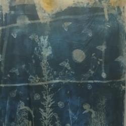 Traces of Being: Cyanotype Scroll 1
